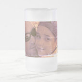 Einfache Botschaft des Vatertages im Foto Mattglas Bierglas (Mittel)