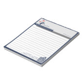 Einfache Botschaft für das blaue Weiße Haus Notizblock (Rotiert)