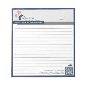 Einfache Botschaft für das blaue Weiße Haus Notizblock (Vorderseite)