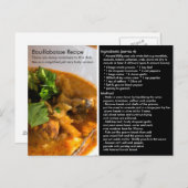 Einfache Bouillabaisse Rezept-Karte Postkarte (Vorne/Hinten)