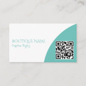 Einfache Boutique von Farbblöcken Aquamarin mit QR Begleitkarte (Vorderseite)