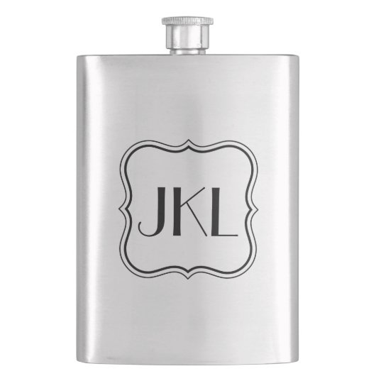 Einfache Box mit Monogram Flachmann (Vorderseite)