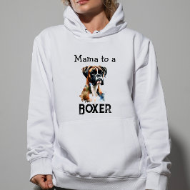 Einfache Boxer-Mama Braun Personalisieren Hoodie