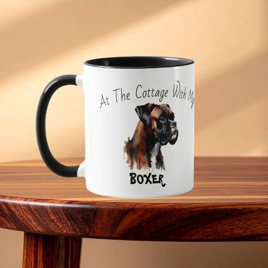 Einfache Boxer- und Hütte-Personalisierung Tasse