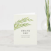 Einfache Branch-Hochzeit Vielen Dank Dankeskarte (Vorderseite)