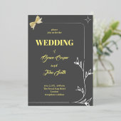 EINFACHE BRANCHENGRENZE UND RIBOONWEICHKARTE FOLIENEINLADUNG (Stehend vorne)