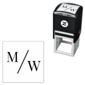 Einfache Brauerei Hochzeit 2 Anfangsmonogramm D Permastempel (Beispiel)