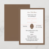 Einfache Braun Custom Save The Date (Vorne/Hinten)