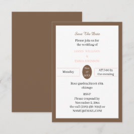 Einfache Braun Custom Save The Date