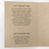 Einfache Braun Elegant Rustikale Trifold Broschüre (Innen Erste Seite)