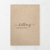 Einfache Braun Elegant Rustikale Trifold Broschüre (Cover)