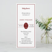 Einfache braune Babydusche Personalisiert Einladung (Stehend Vorderseite)