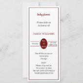 Einfache braune Babydusche Personalisiert Einladung (Vorderseite)
