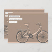 Einfache braune Bike Vintag Postkarte (Vorne/Hinten)