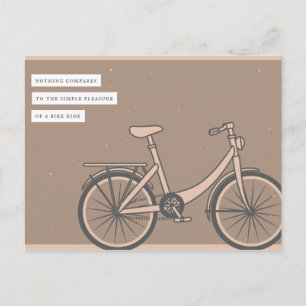 Einfache braune Bike Vintag Postkarte