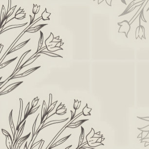 Einfache braune Blumenumrandung Name E-Mail-Adress