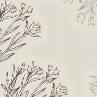Einfache braune Blumenumrandung Name E-Mail-Adress
