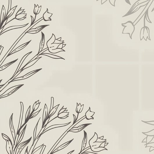 Einfache braune Blumenumrandung Name E-Mail-Adress