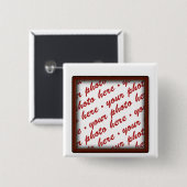 Einfache braune Foto Button (Vorne & Hinten)