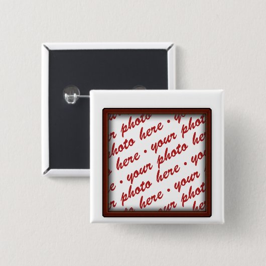 Einfache braune Foto Button (Vorne & Hinten)