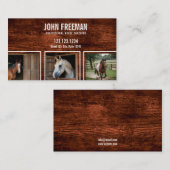 Einfache braune Fotos Stabil und Pferde Visitenkarte (Vorne/Hinten)