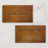 Einfache braune Holzkörner Textur Visitenkarte (Vorne/Hinten)