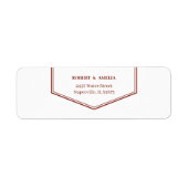 Einfache braune, individuelle Rücksendeadresse (Vorne)