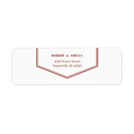 Einfache braune, individuelle Rücksendeadresse