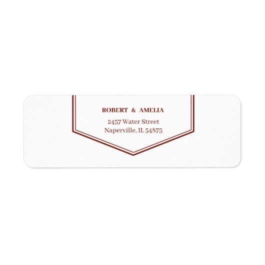 Einfache braune, individuelle Rücksendeadresse (Vorne)