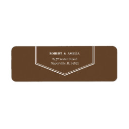 Einfache braune, individuelle Rücksendeadresse