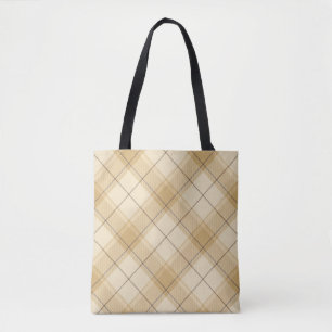 Einfache braune Karo Totasche Tasche