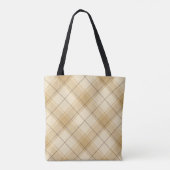 Einfache braune Karo Totasche Tasche (Rückseite)