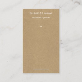 Einfache braune Kraftpapierdruckmarke Ohrpreismark Visitenkarte