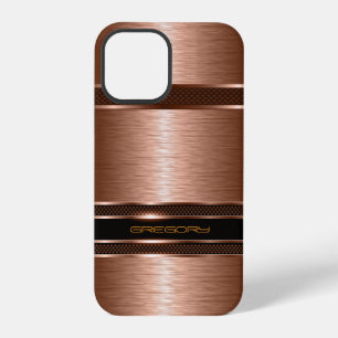 Einfache braune Kupfer-Töne Metallic-Look iPhone 12 Pro Hülle