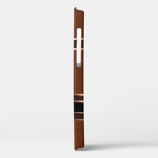 Einfache braune Kupfertöne aus Metall Case-Mate iPhone Hülle (Rückseite / Links)