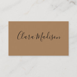 einfache braune moderne minimalistische klassische visitenkarte
