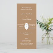 Einfache braune Personalisierte Hochzeit Save The Date (Stehend Vorderseite)