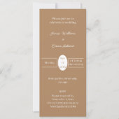 Einfache braune Personalisierte Hochzeit Save The Date (Vorderseite)
