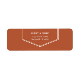 Einfache braune Personalisierte Rücksendeadresse