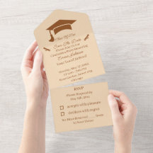 Einfache braune und beige personalisierte Save-the