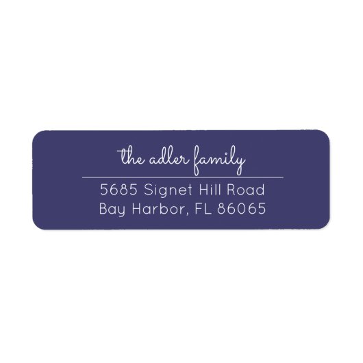 Einfache braune und weiße Rücksendeadresse (Vorne)