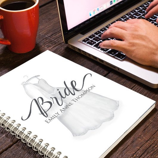 Einfache Braut Hochzeit Schwarz/Weiß Planer