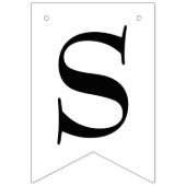 Einfache Braut und Groom Elegante Hochzeit Wimpelkette (Dritte Fahne)