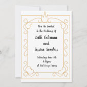 Einfache Braut und Hochzeit Save The Date (Rückseite)