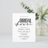 Einfache Brautdusche Einladung (Stehend Vorderseite)