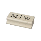 Einfache Brautgroom Hochzeit 2 Erste Monogramm VSO Gummistempel (Stempel)