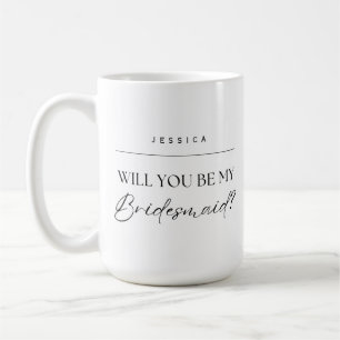 Einfache Brautjungfer-Anfrage Kaffeetasse