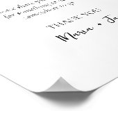 Einfache Brautparty-Hochzeitszeichen Poster (Ecke)