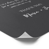 Einfache Brautparty-Hochzeitszeichen Poster (Ecke)