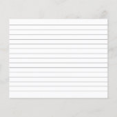 Einfache Brautparty Rezept-Karte (Rückseite)